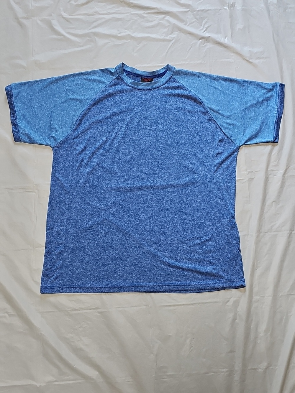Zone Pro Mens XL Blue Heather Raglan Short Sleeve Tee Used